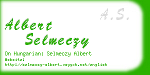 albert selmeczy business card